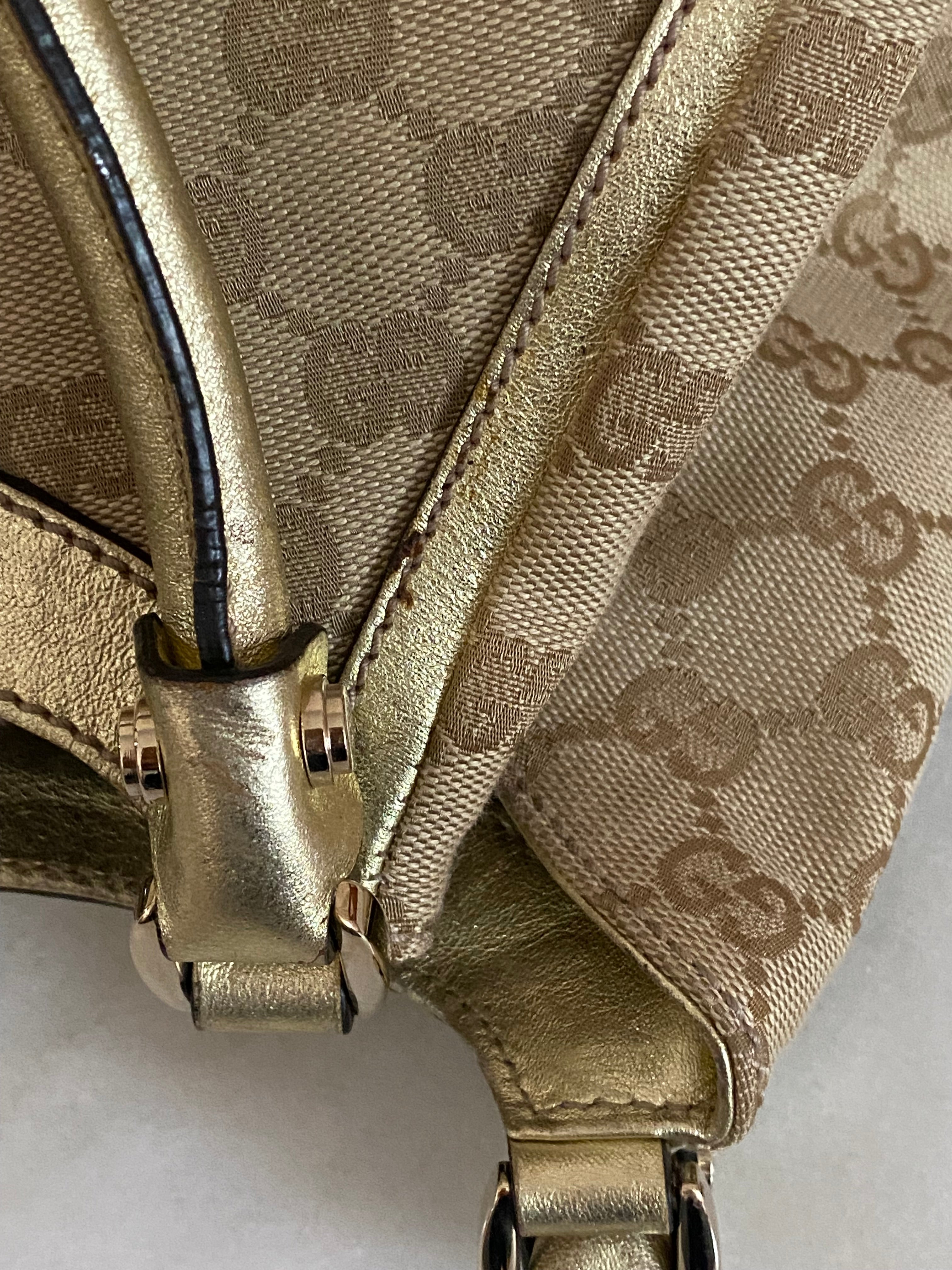 Gucci Bicolor GG D Ring Shoulder Bag