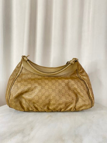 Gucci Gold GG D Ring Hobo Bag