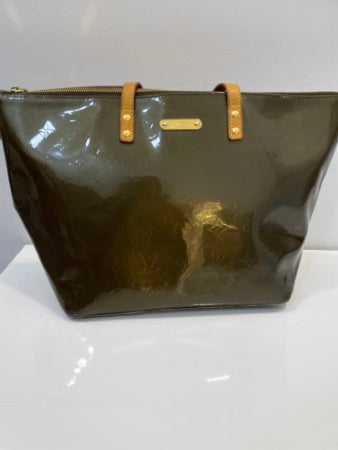 Louis Vuitton Olive Monogram Vernis Bellevue GM Bag