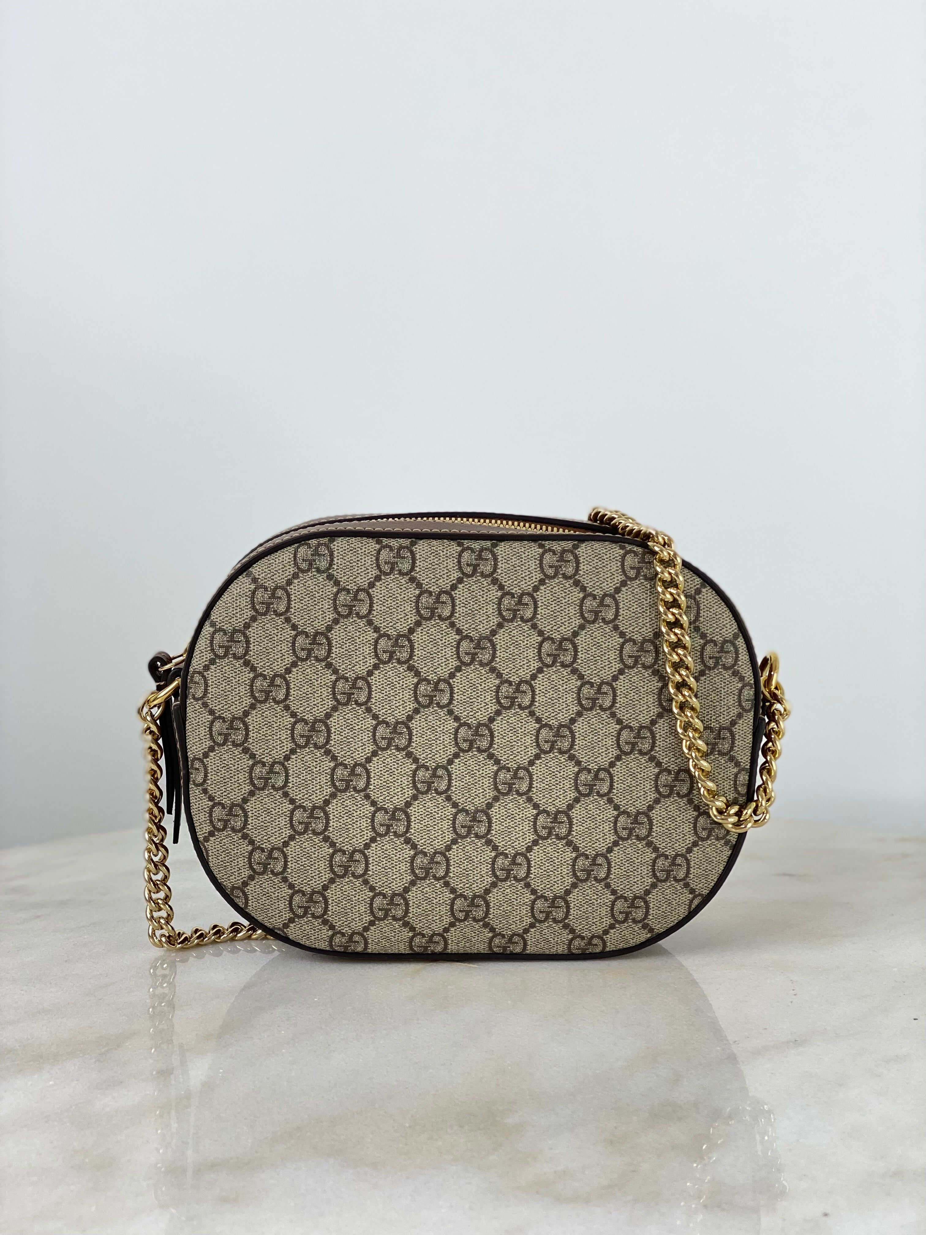 Gucci Brown GG Camera Crossbody Bag