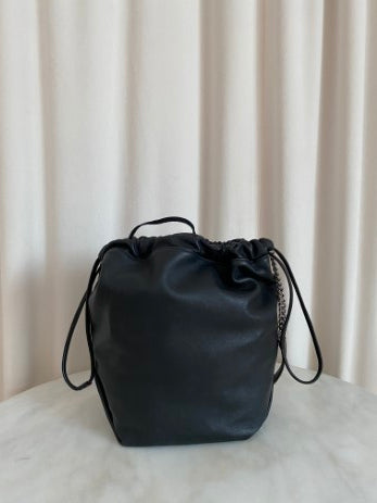 YSL Black Teddy Drawstring Bag