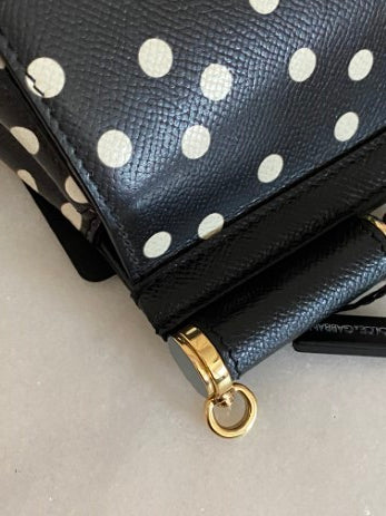 Dolce & Gabbana Bicolor Dots Polka Sicily Medium Bag