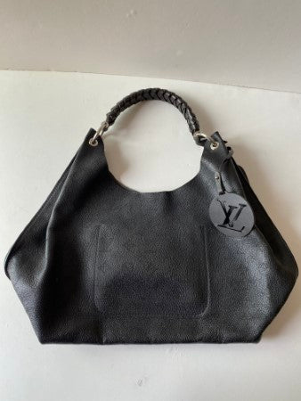 Louis Vuitton Black Mahina Carmel Hobo Bag