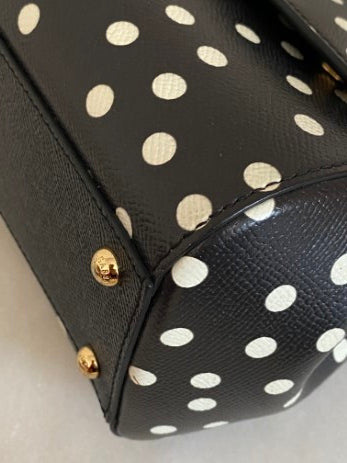 Dolce & Gabbana Bicolor Dots Polka Sicily Medium Bag