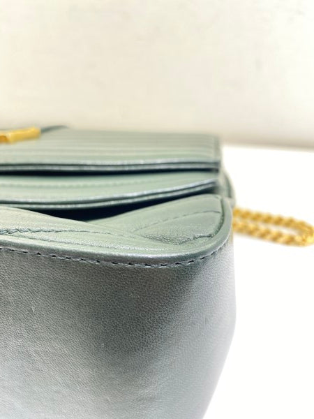 YSL Green Sulpice Medium Shoulder Bag