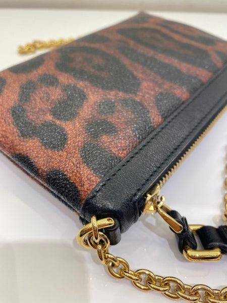 Dolce & Gabbana Leopard Mini Crossbody Chain Wallet