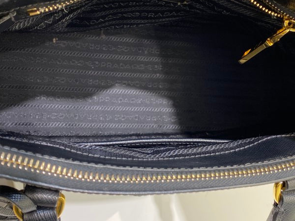 Prada Black Galleria Double Zip Small Bag