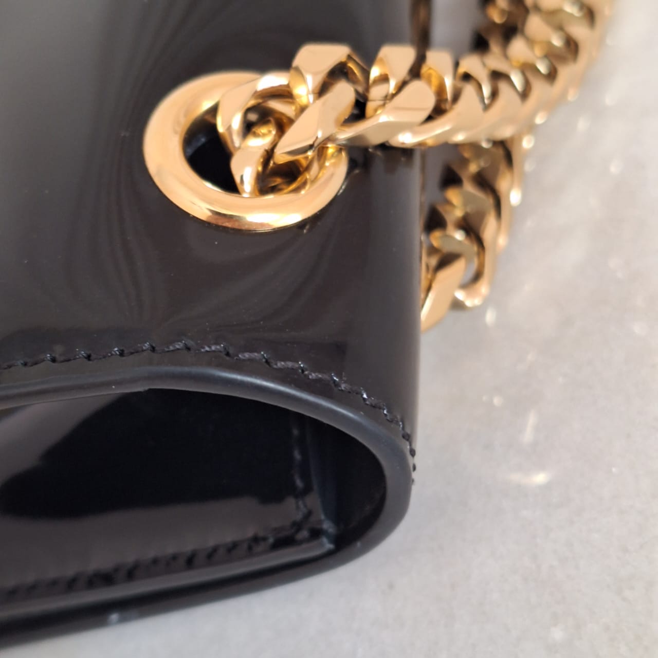 Dolce & Gabbana Black DG 3.5 Polished Small Phone Chain Bag