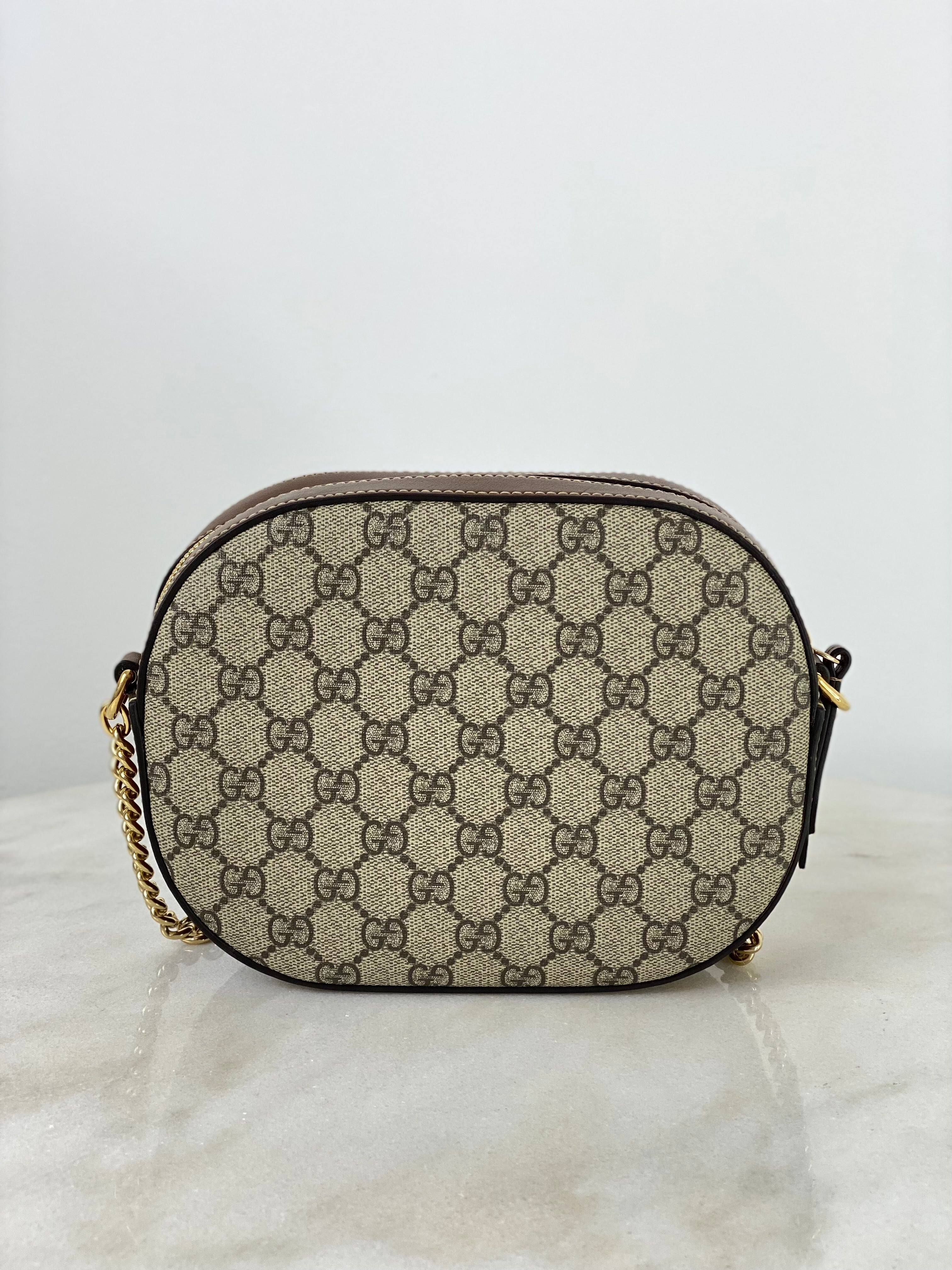 Gucci Brown GG Camera Crossbody Bag