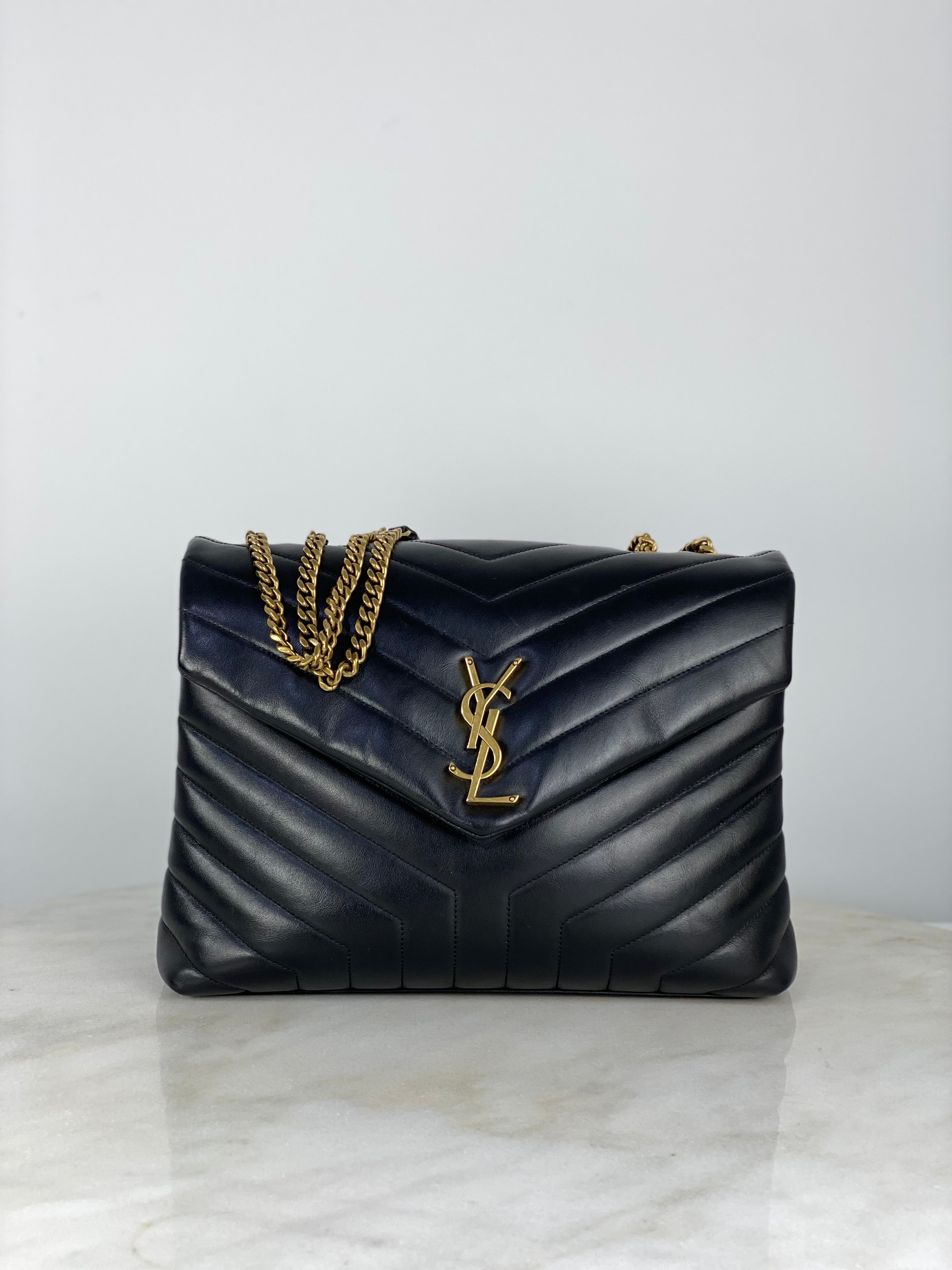 YSL Black Loulou Medium Bag
