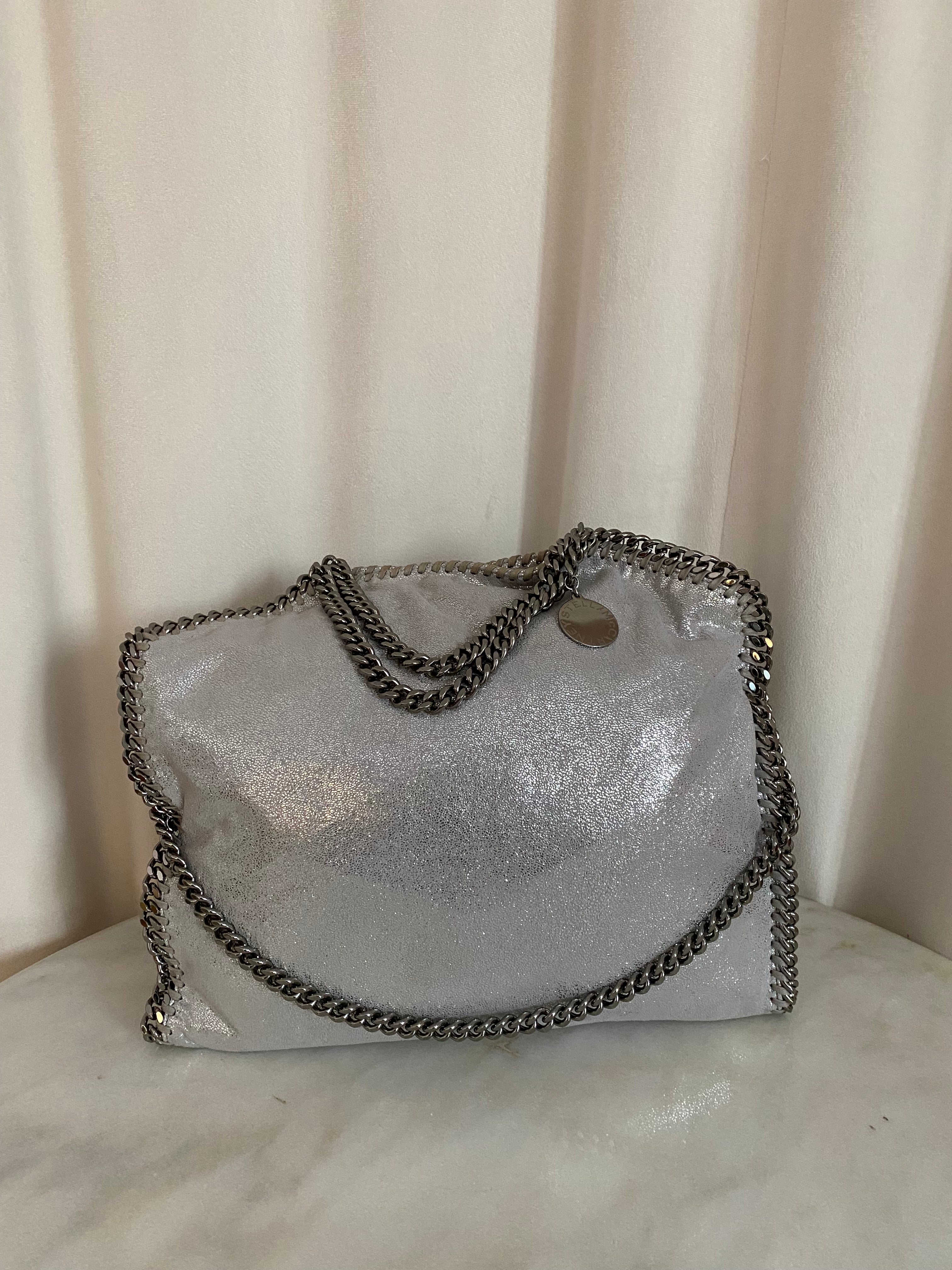 Stella Mccartney Metallic Silver Falabella Bag