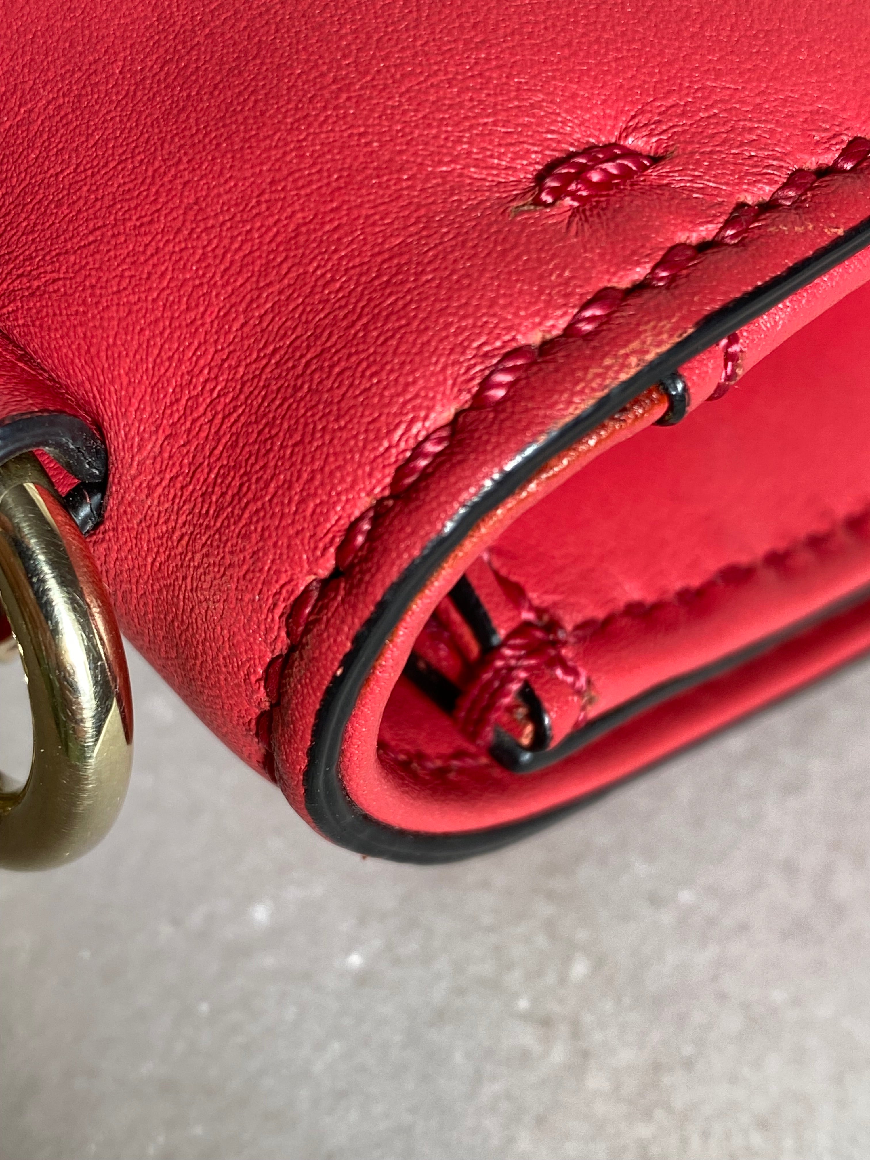 Valentino Red Rockstud Glam Lock Small Bag