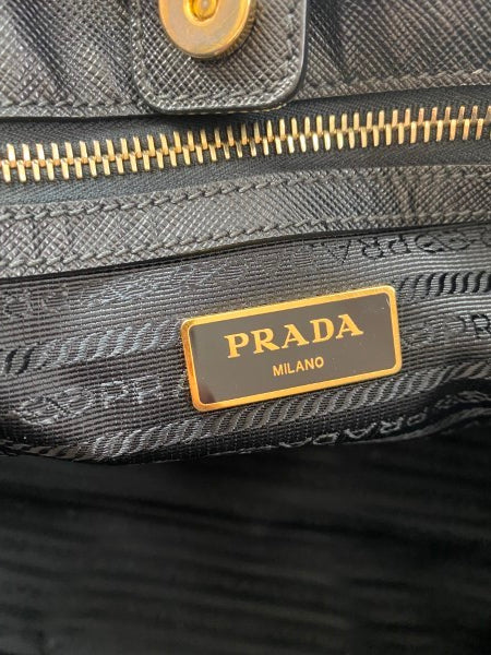 Prada Black Saffiano Galleria Large Tote Bag