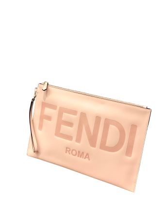 Fendi Bicolor Flat Roma Clutch