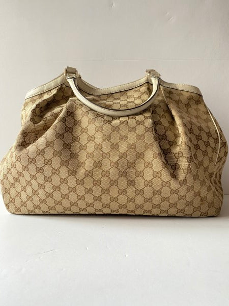 Gucci Bicolor GG Sukey Large Shoulder Bag