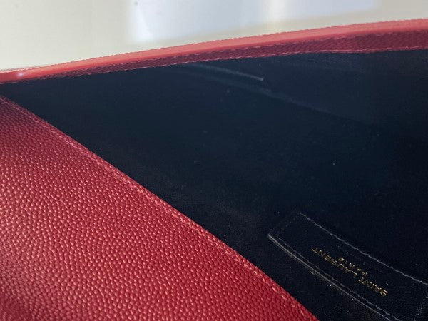 YSL Red Uptown Pouch