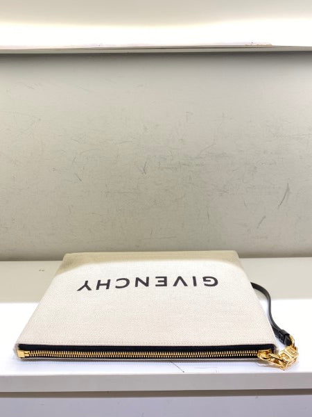 Givenchy White Printed Pouch