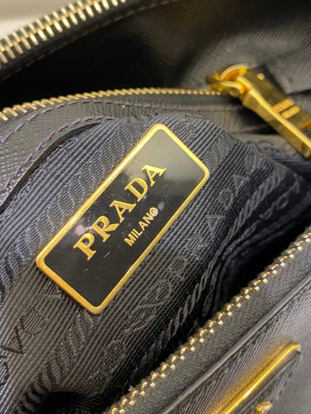 Prada Black Galleria Double Zip Small Bag