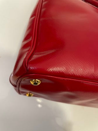 Prada Red Vernice Vertical Tote Bag