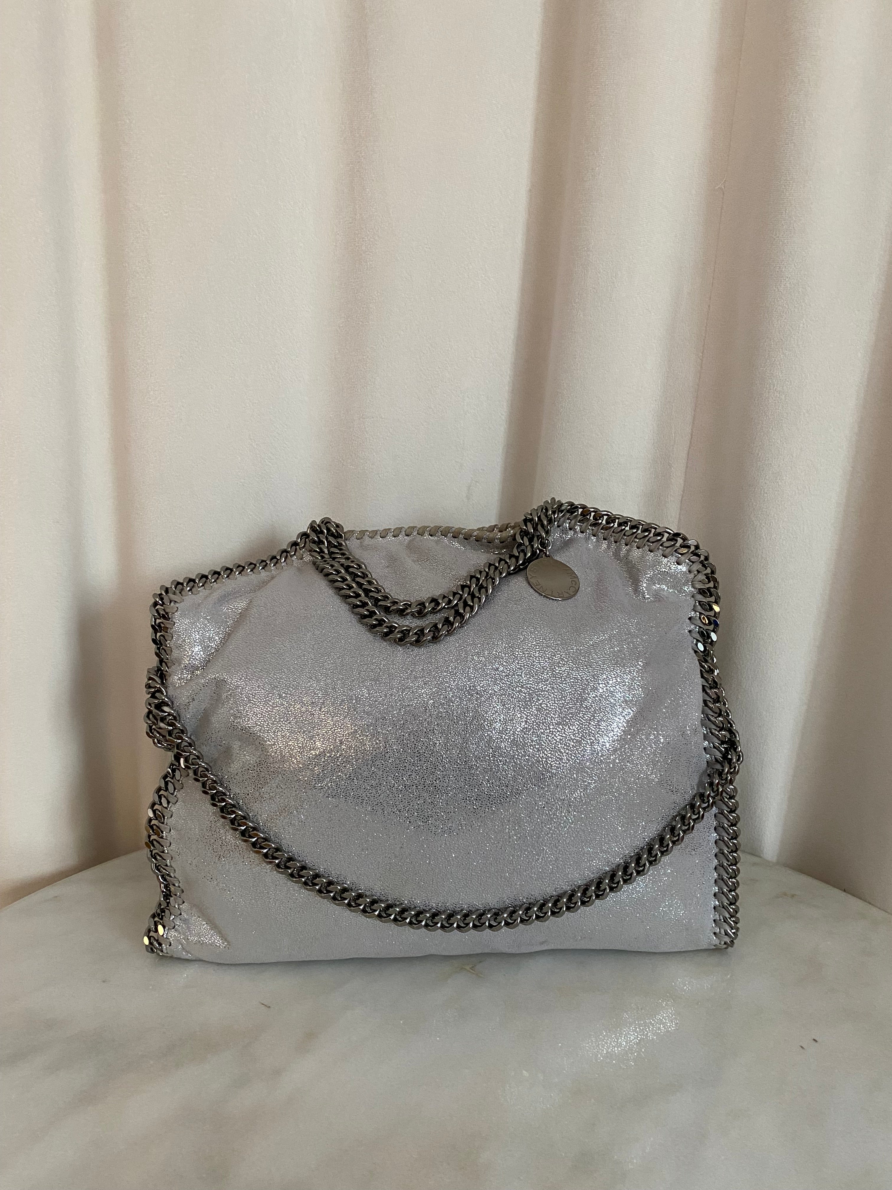 Stella Mccartney Metallic Silver Falabella Bag