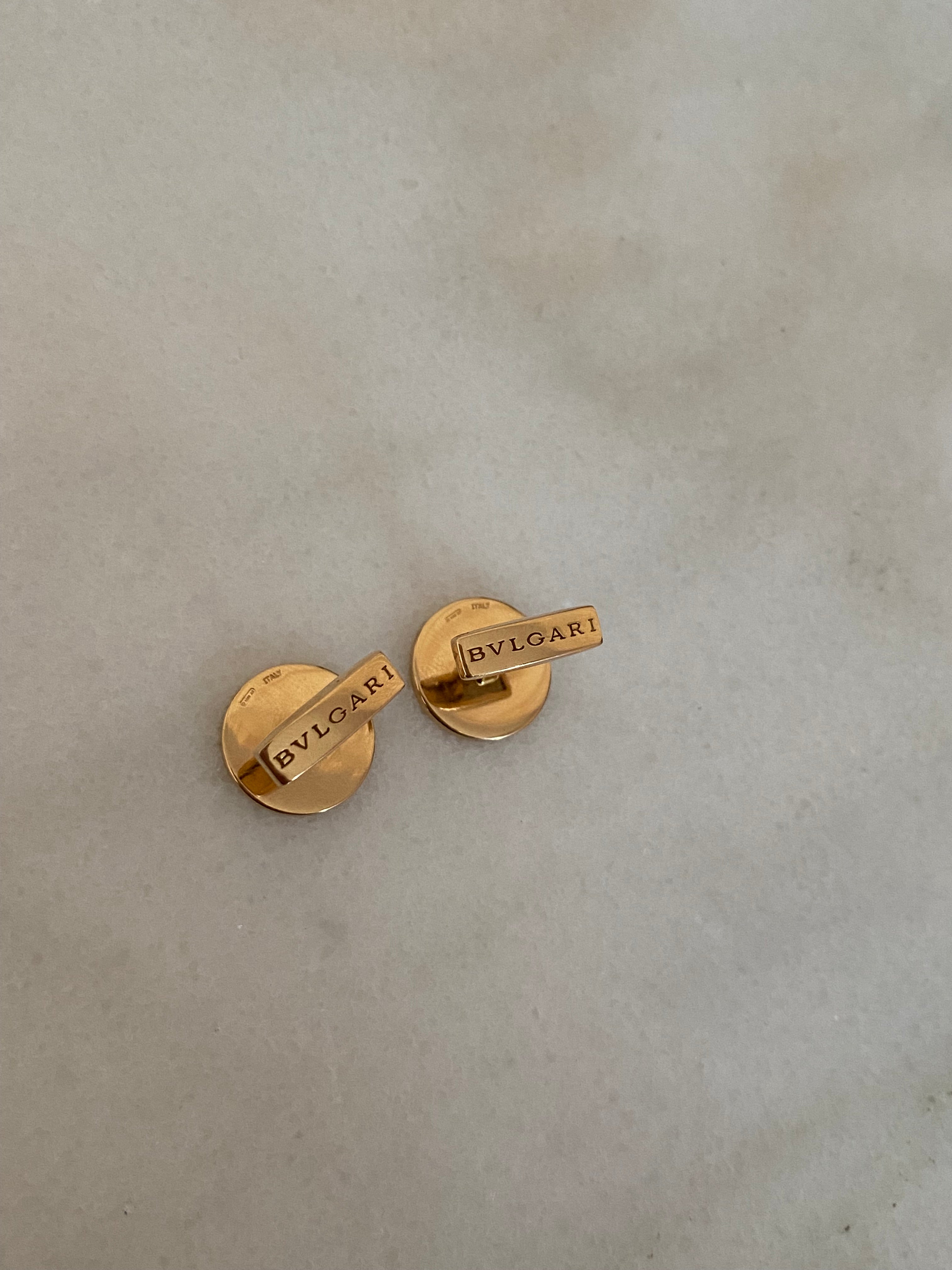 Bvlgari 18K Yellow Gold Cufflinks