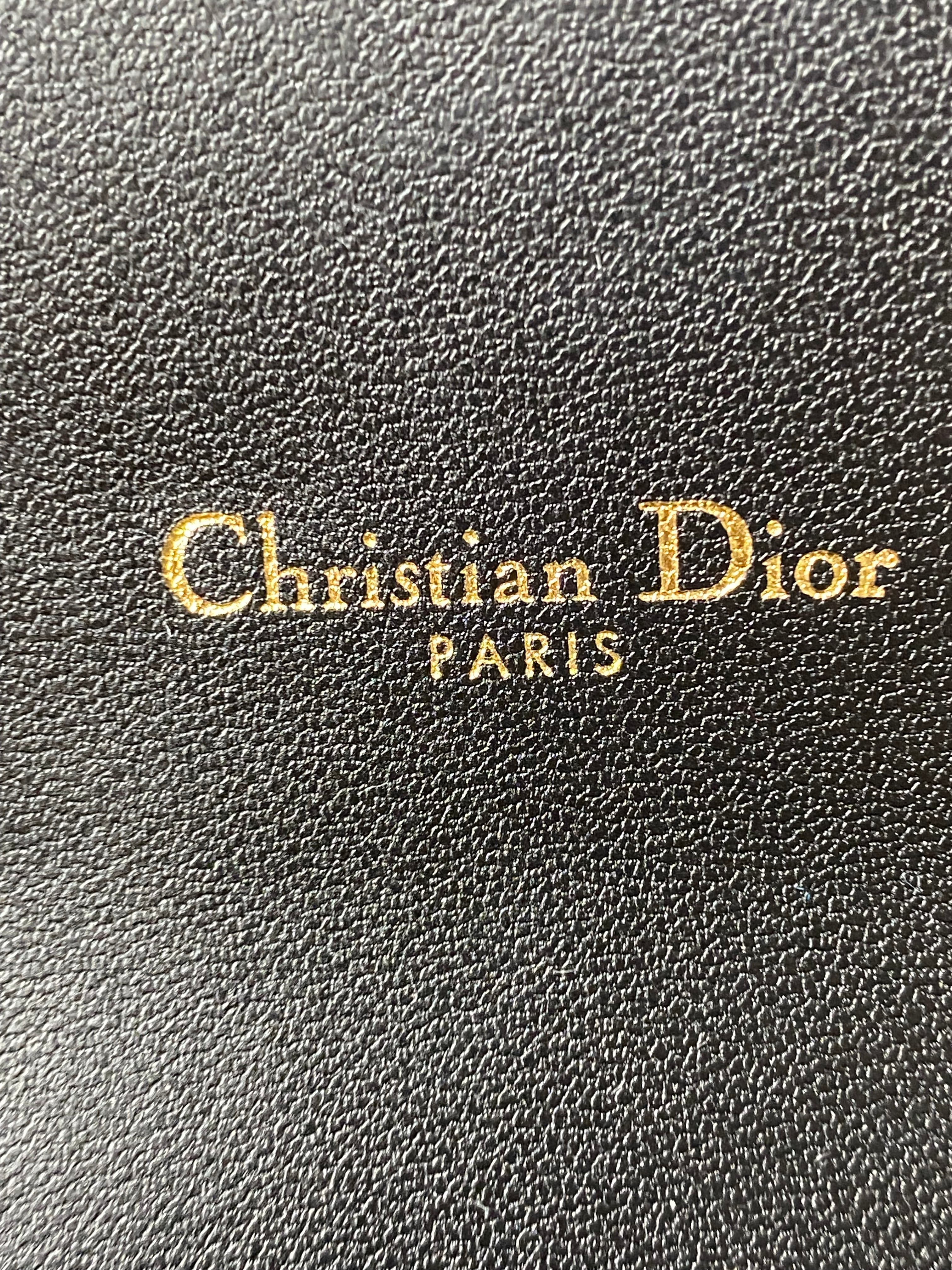 Christian Dior Black Saddle WOC