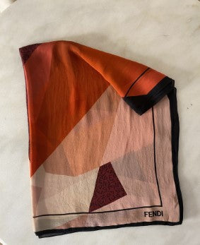 Fendi Multicolor Long Silk Scarf