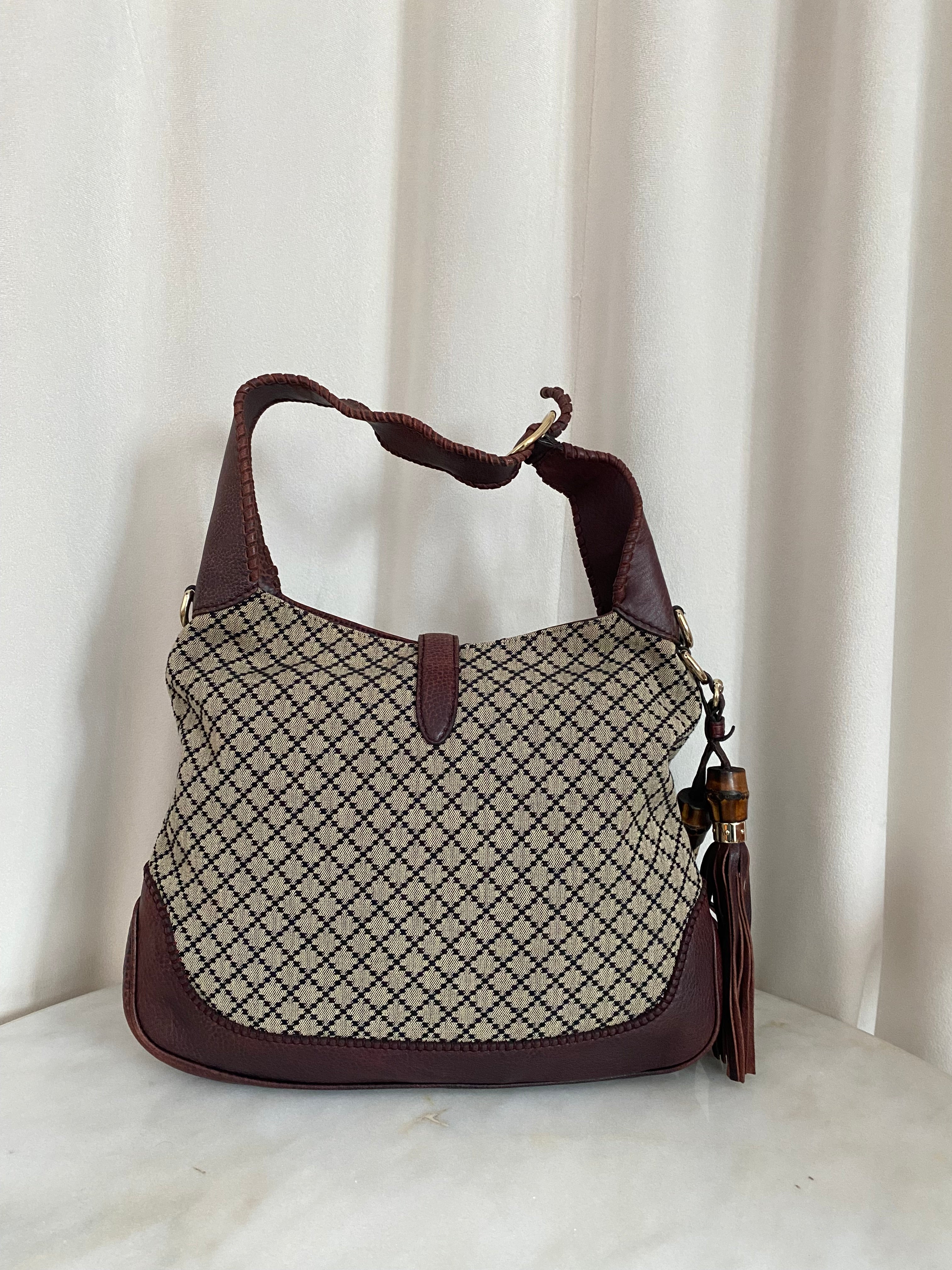 Gucci Brown Diamante Jackie Bag