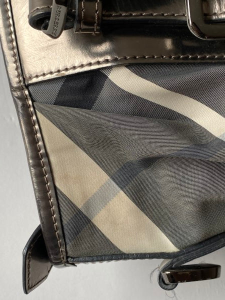 Burberry Bicolor Nylon Beat Check Bag