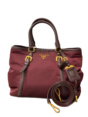 Prada Burgundy Waterproof Tote Bag