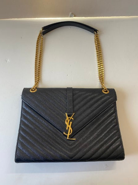 YSL Black Monogram Satchel Shoulder Bag