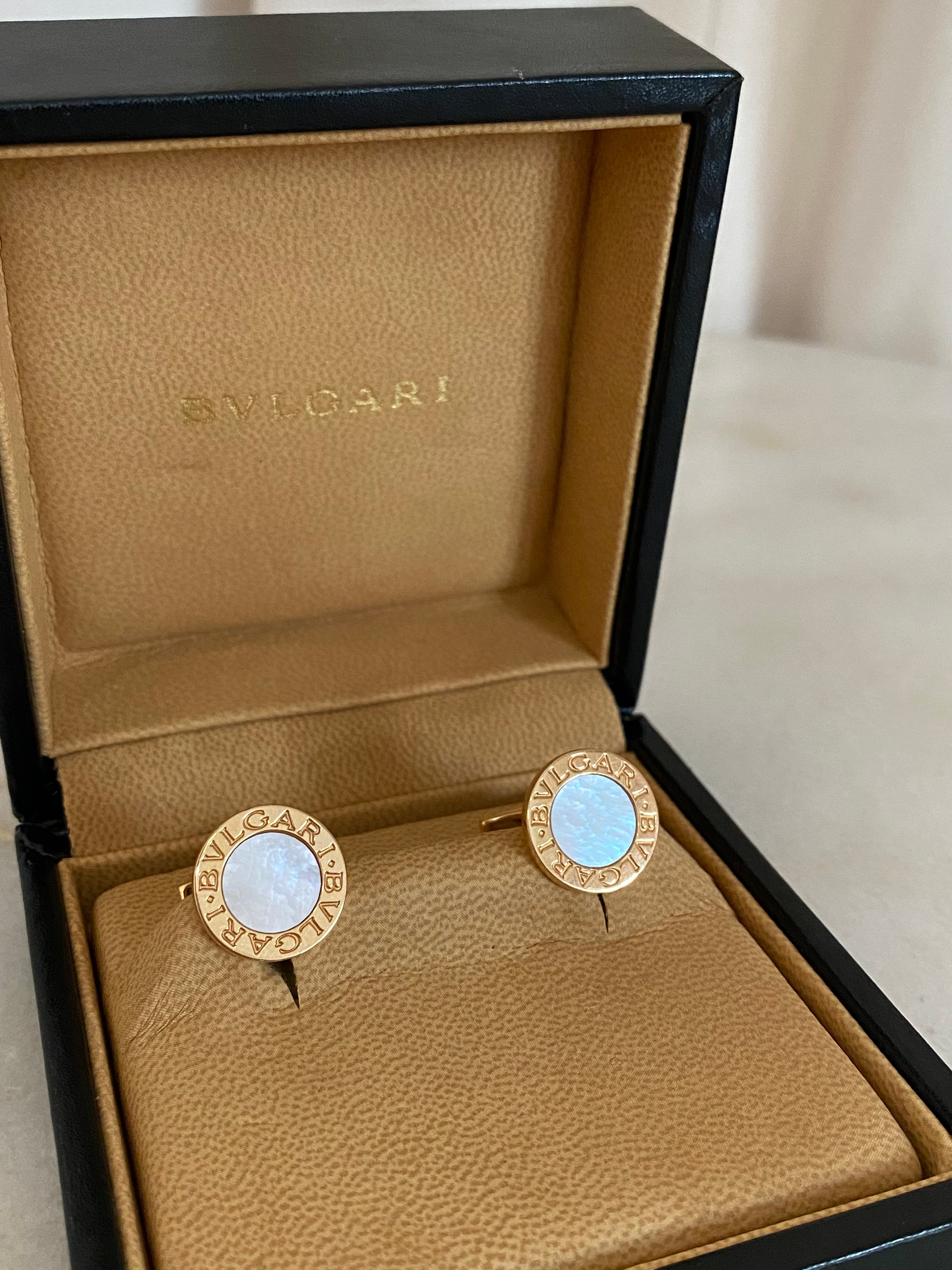 Bvlgari 18K Yellow Gold Cufflinks