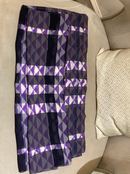 Burberry Bicolor Rectangular Silk Scarf