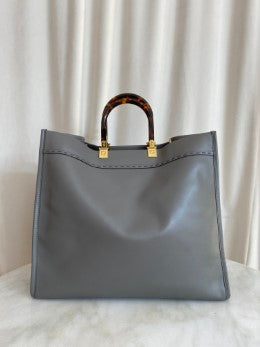 Fendi Gray Sunshine Large Tote Bag