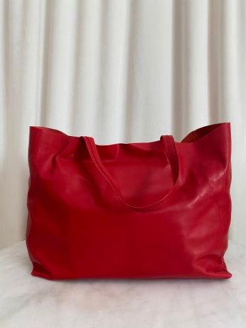 Celine Red Horizontal Cabas Sherry Bag