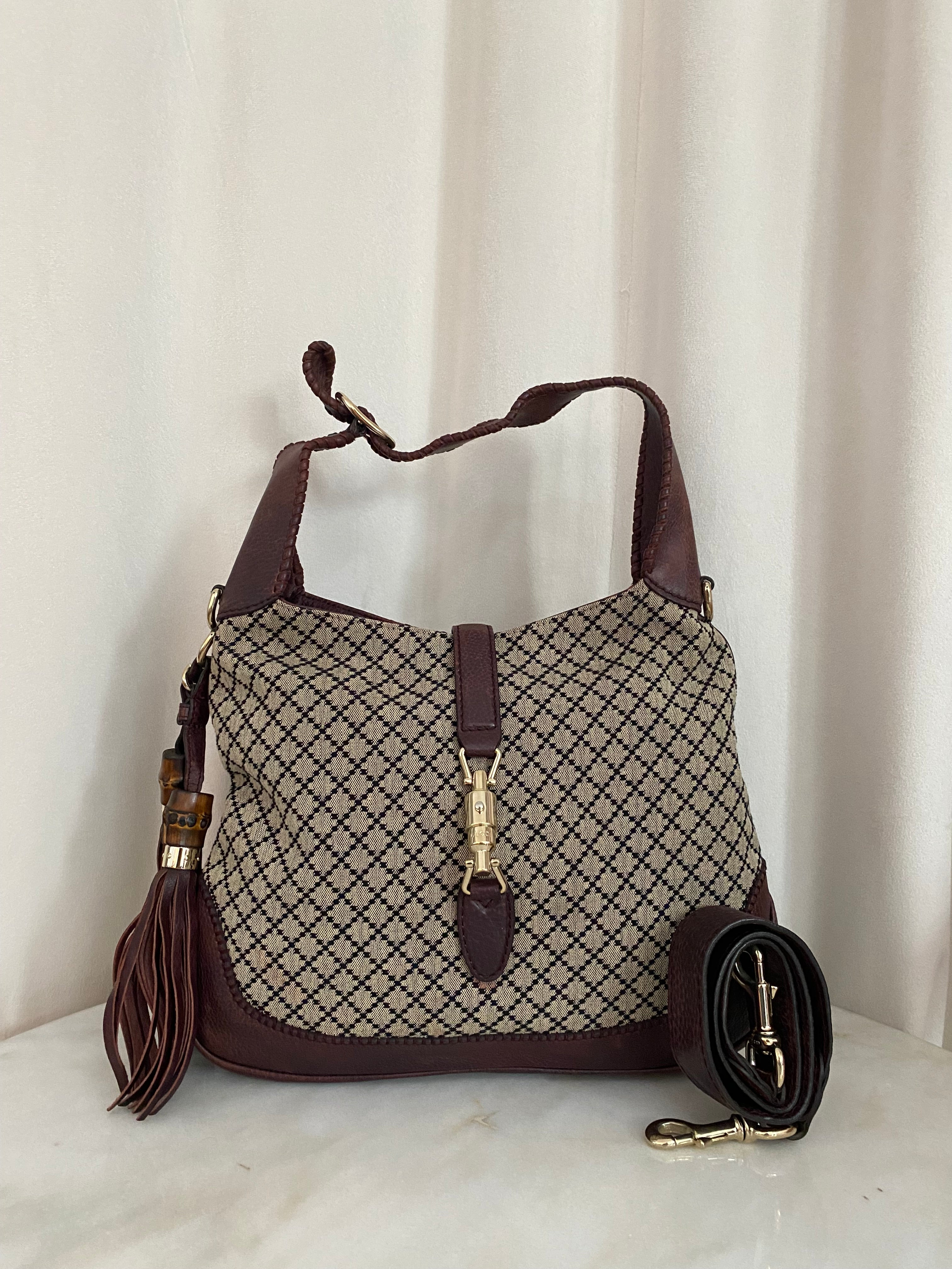 Gucci Brown Diamante Jackie Bag