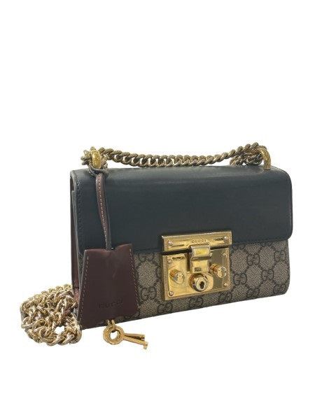 Gucci Bicolor GG Supreme Padlock Small Bag