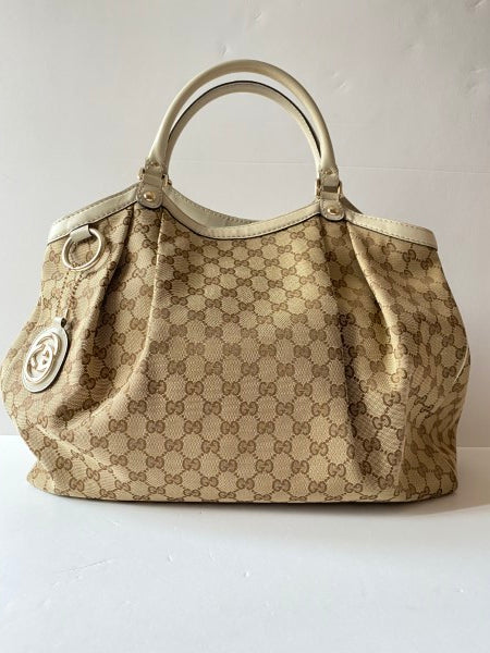 Gucci Bicolor GG Sukey Large Shoulder Bag