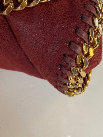 Stella Mccartney Burgundy Falabella Bag W/ 3 Chains