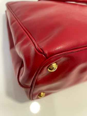 Prada Red Vernice Vertical Tote Bag