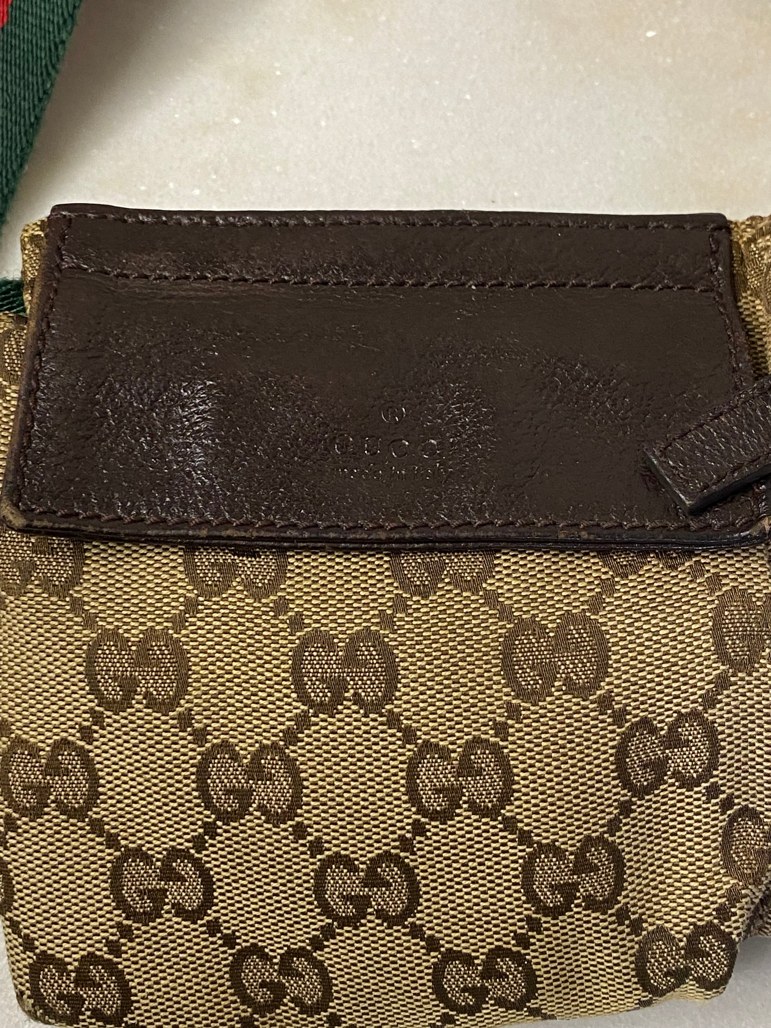 Gucci Brown GG Double Pocket Belt Bag