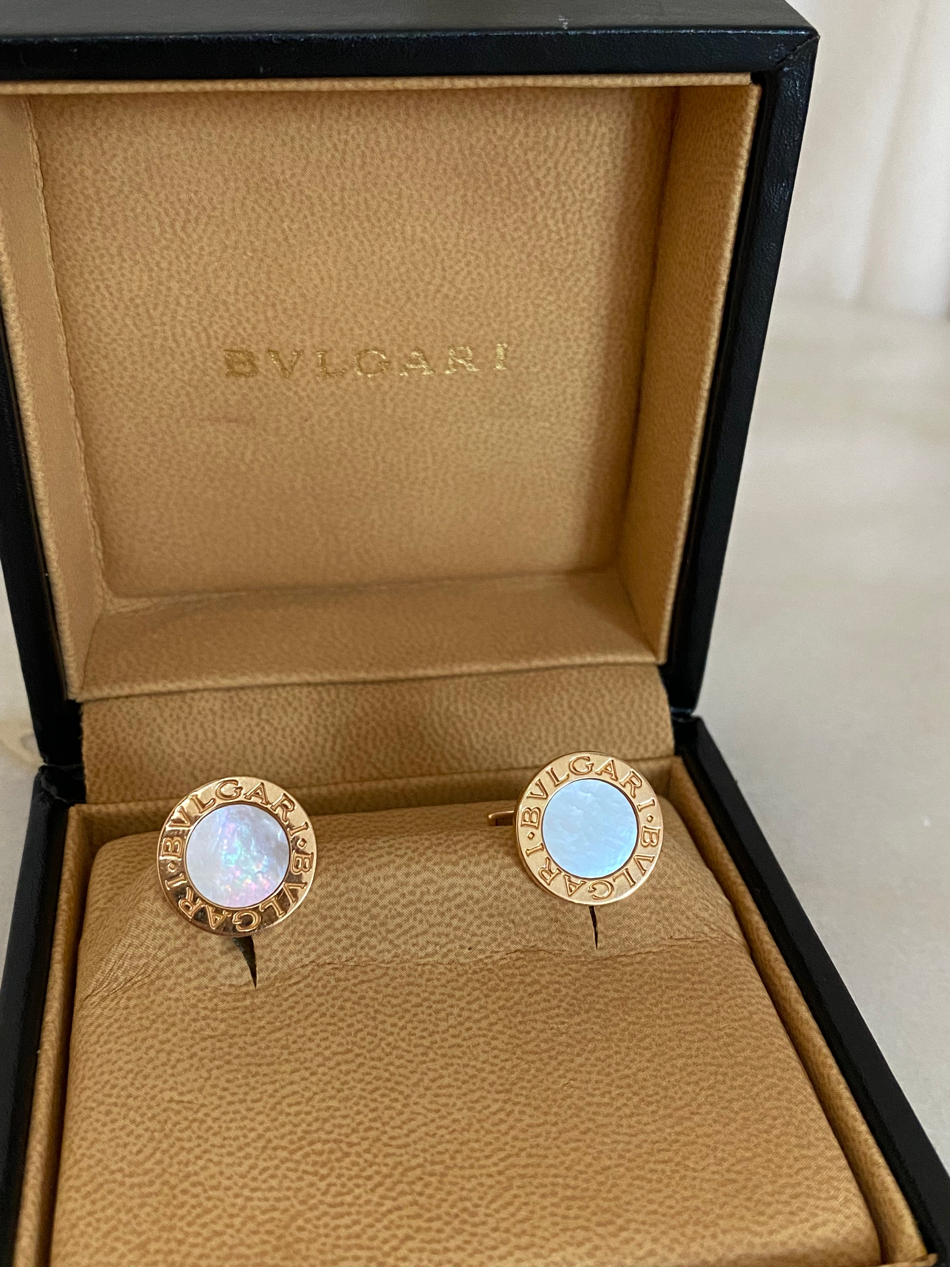 Bvlgari 18K Yellow Gold Cufflinks