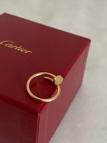 Cartier 18K Yellow Gold Small Model Juste Un Clou Ring 49