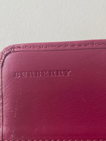 Burberry Pink Haymarket Long Wallet