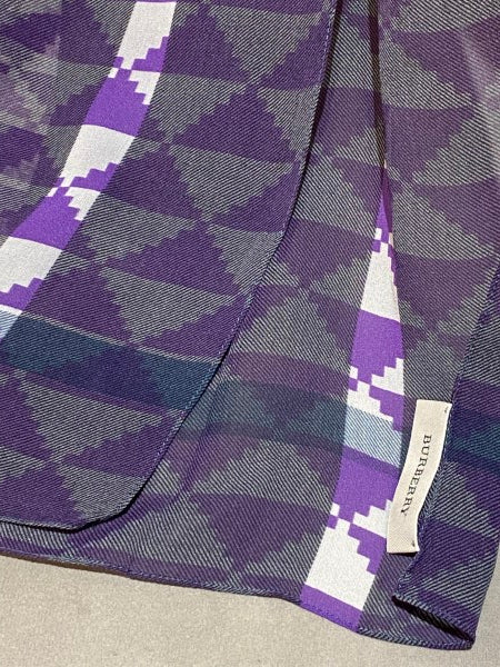 Burberry Bicolor Rectangular Silk Scarf