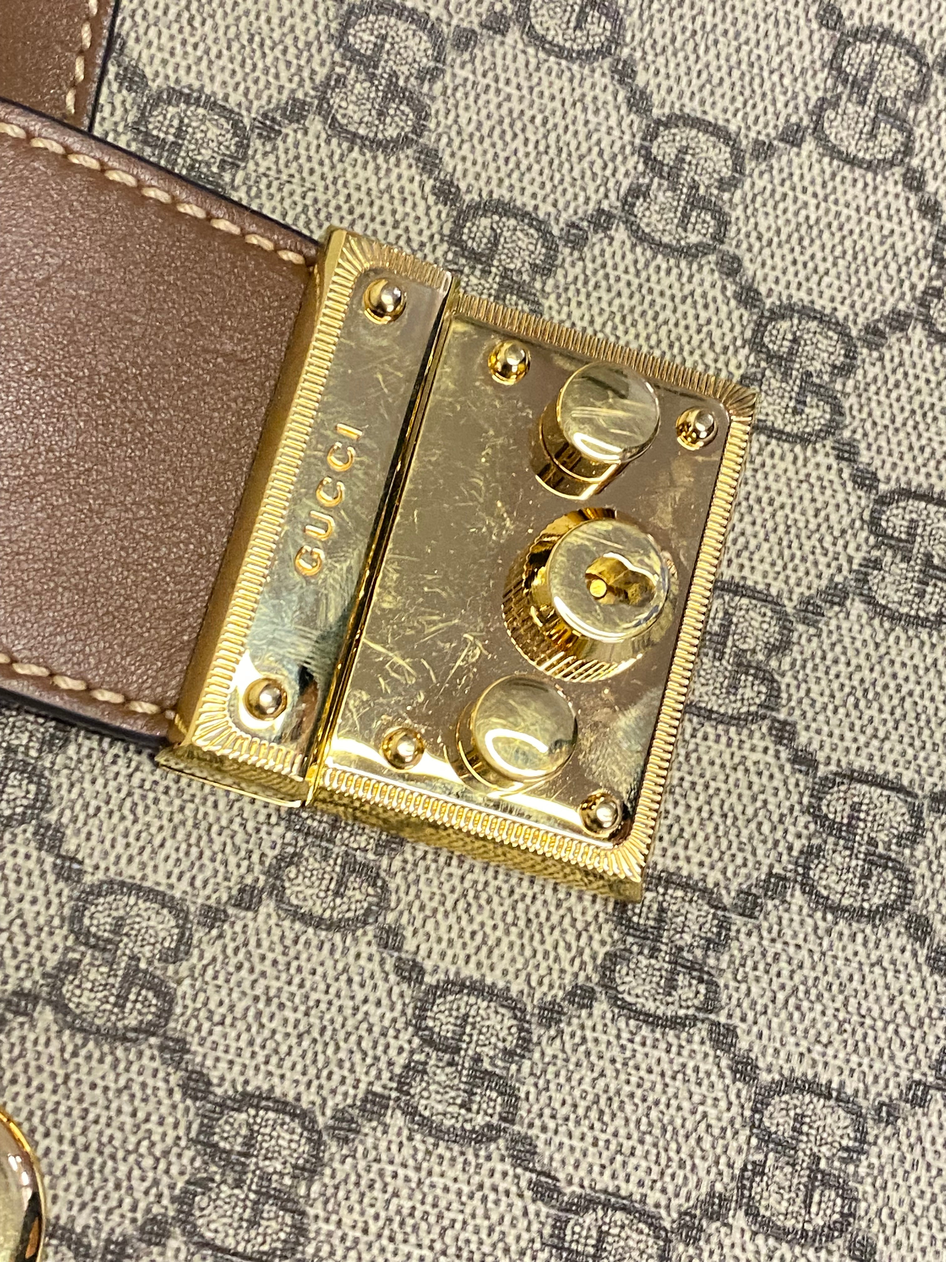 Gucci Bicolor Supreme GG Padlock Small Shoulder Bag