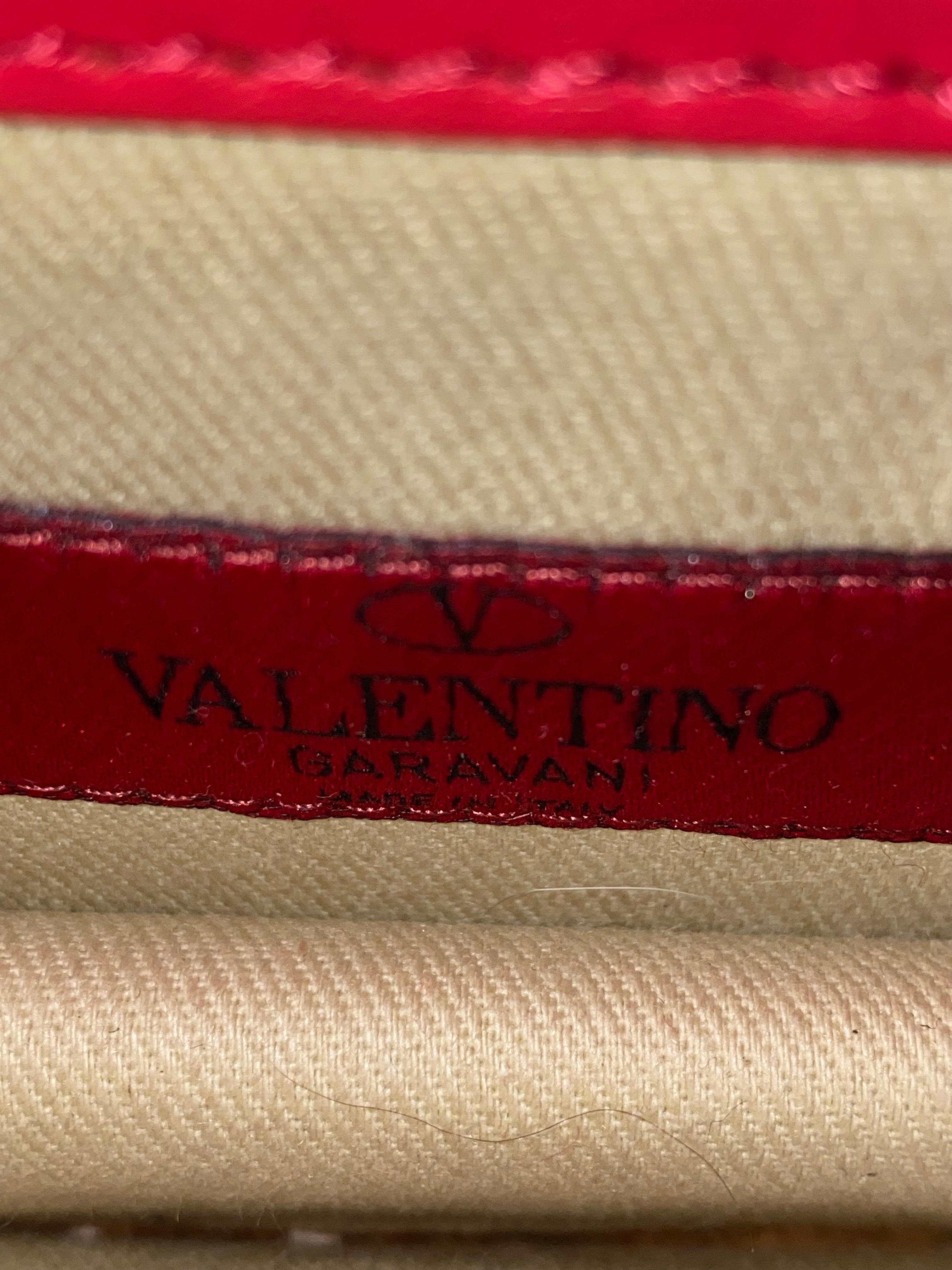 Valentino Red Rockstud Glam Lock Small Bag