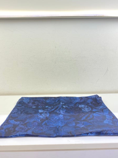 Valentino Blue Square Silk Scarf