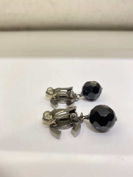 Chanel Black Pearl Drop Earring