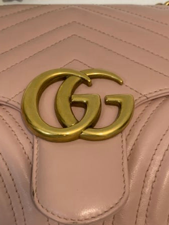 Gucci Powder Pink GG Marmont Small Bag